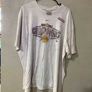 Nike Los Angeles Lakers NBA 2002 Champions mens tie dye tshirt size XX-Large